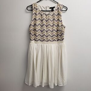 Forever 21 Sequin Chevron Dress Size Large